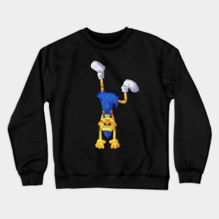 Yellow Guy Hanging Upside Down Crewneck Sweatshirt